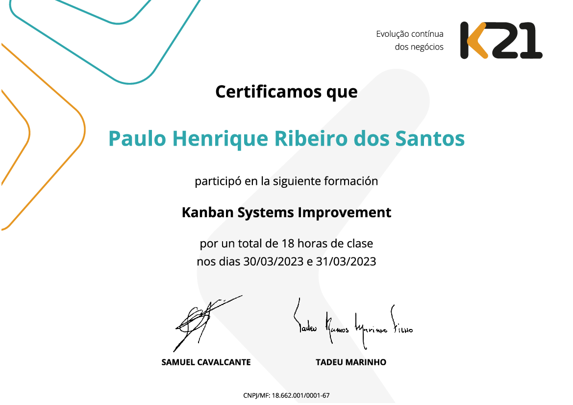Certificado K21